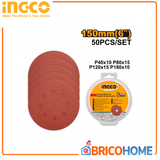 SET 50PZ CARTA ABRASIVA P40-P180 D.150MM