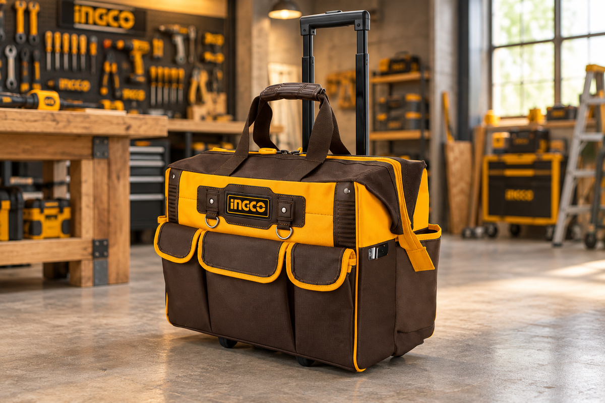 INGCO Borsa Trolley - Immagine ambientata officina