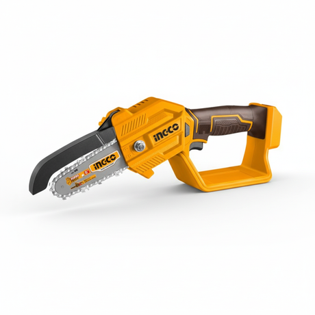 INGCO mini elettrosega P20S 5 pollici 20V nudo senza batteria sfondo bianco senza scritte