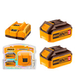 Kit 2 batterie 4Ah + caricabatteria (FBLI2002+FCLI20411E) INGCO