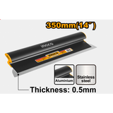 INGCO HSCL01401 lama per rasatura cartongesso 350mm in acciaio inox 0,5mm con impugnatura in alluminio