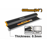 INGCO HSCL02401 lama per rasatura cartongesso 600mm in acciaio inox 0,5mm con impugnatura in alluminio
