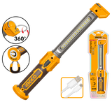 INGCO - Lampada da Lavoro Ricaricabile 300 Lumen HWLI043006 | 4V | USB-C | Base Magnetica | Gancio 360°