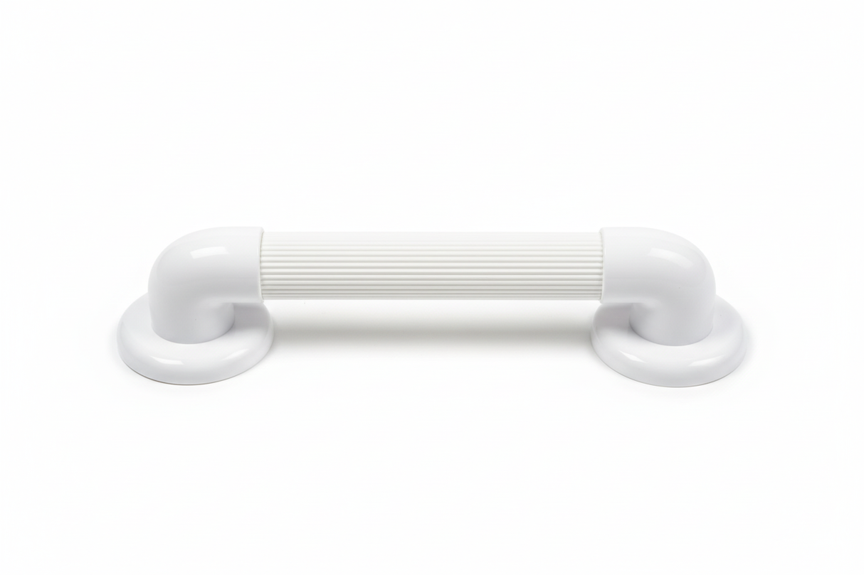 Maniglione sicurezza bagno bianco 60cm orizzontale sfondo bianco