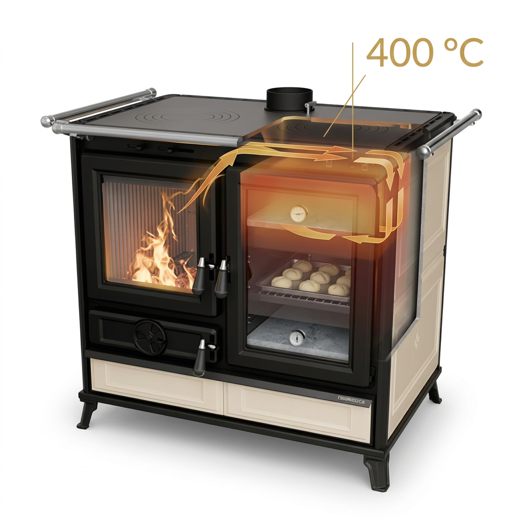 Margherita Maiolica, illustrazione del calore attorno al forno