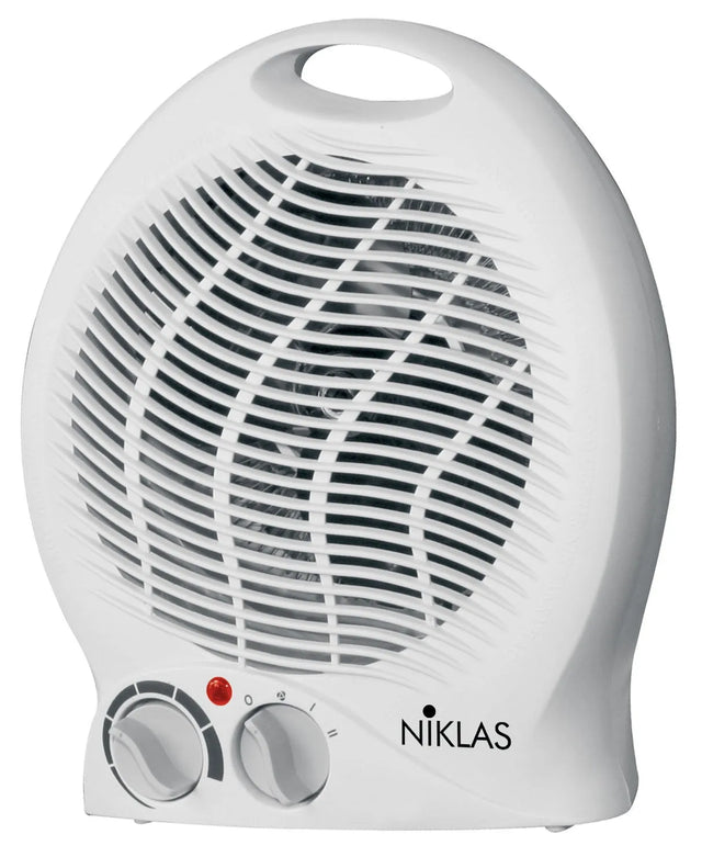 NIKLAS Funky White termoventilatore caldobagno verticale 2000W bianco con selettore 3 potenze e termostato