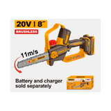 INGCO CGSLI2088 mini elettrosega brushless 20V barra 8 pollici, batteria e caricatore venduti separatamente