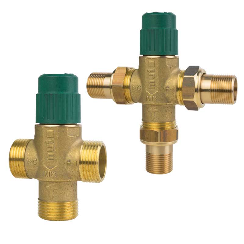 MUT - Valvola Miscelatrice Termostatica TWR RA 20E Solar 3/4'' | Solare Termico | 30-60°C | Ottone Con Bocchettoni