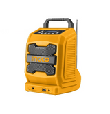 INGCO - Radio Bluetooth FM/AM da Cantiere CJRLI2001 | 20V | BT 4.0 | AM/FM | 3W | Solo Corpo