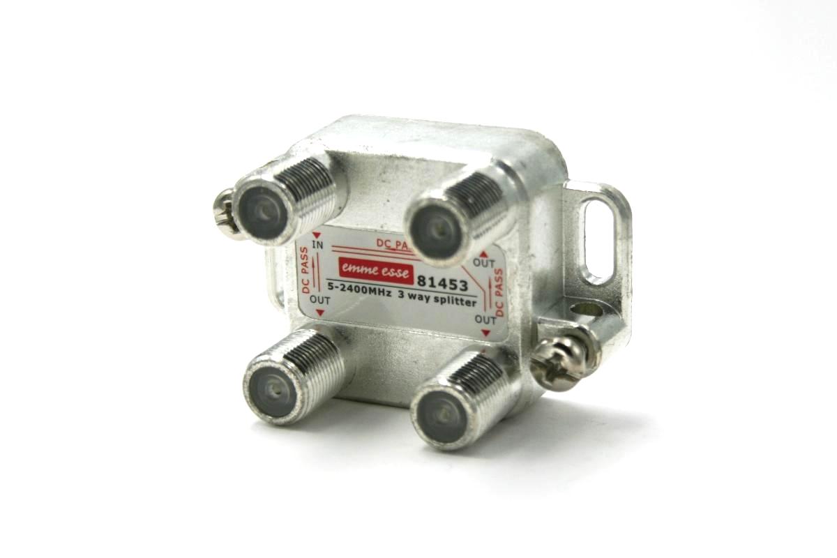 EMME ESSE Partitori Segnale Mini SAT+TV | 5-2400MHz | Passaggio C.C. | Pressofusione | 2-3-4-6-8 Uscite