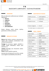 Multipurpose lubricant-unblocker ml.400 F4 FAREN