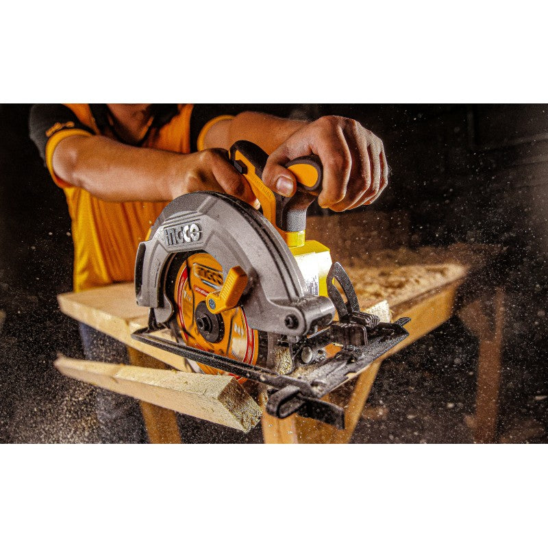 INGCO - Sega Circolare Brushless CSLI1851 | 20V P20S | 185mm | 4800 giri/min | Taglio 90° 65mm | Solo Corpo