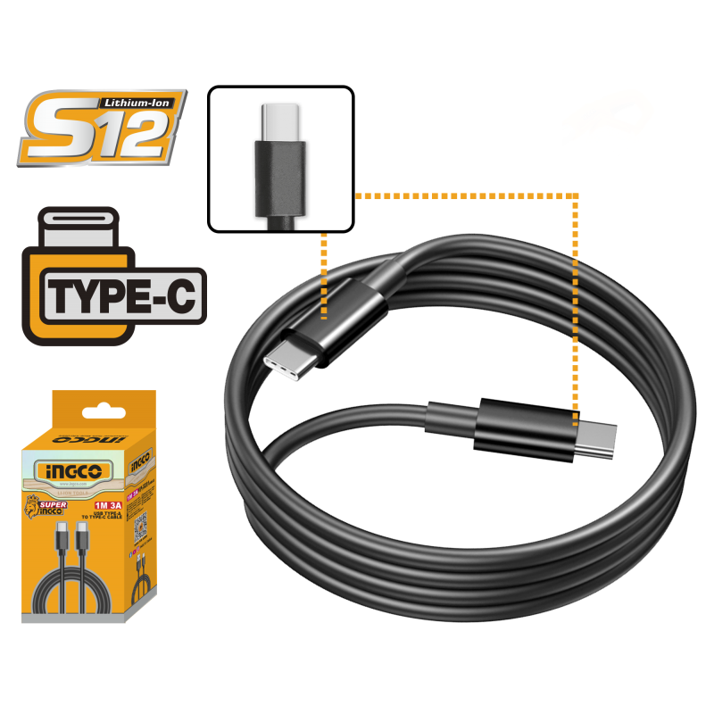 Cavetto di ricarica 1 mt USB TIPO C-C