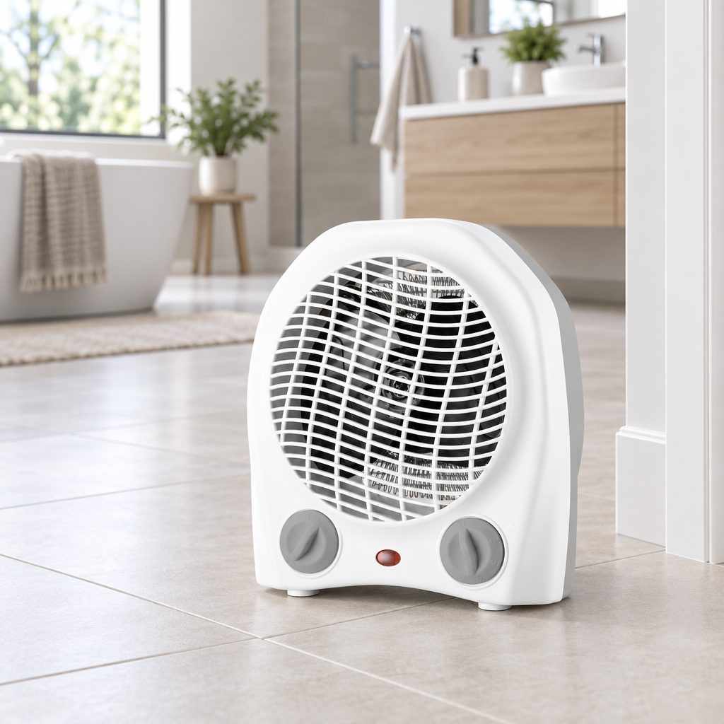 Termoventilatore ambientato in bagno