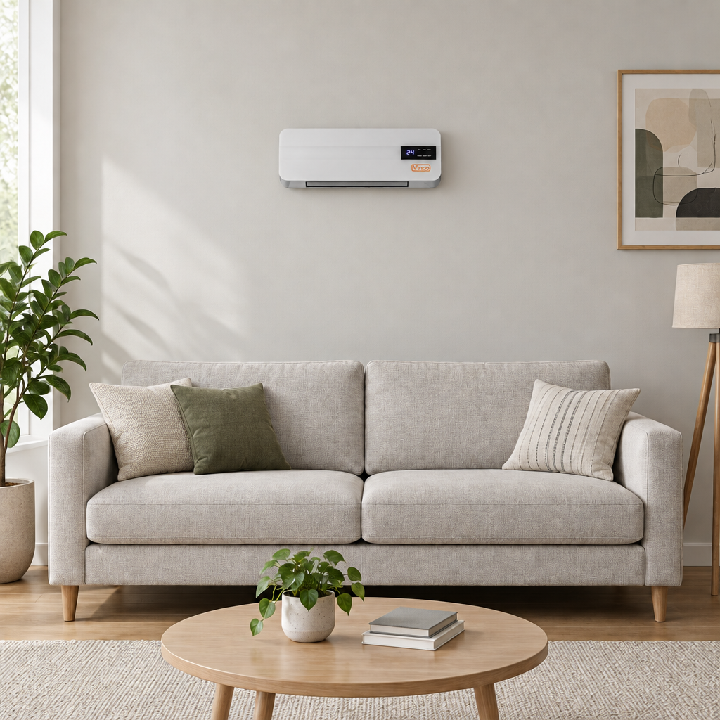 Termoventilatore Vinco con scala ridotta nell’ambiente