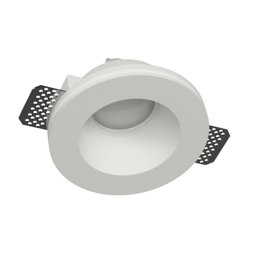 Faretto in gesso da incasso tondo diametro 12,5 cm per lampade GU10