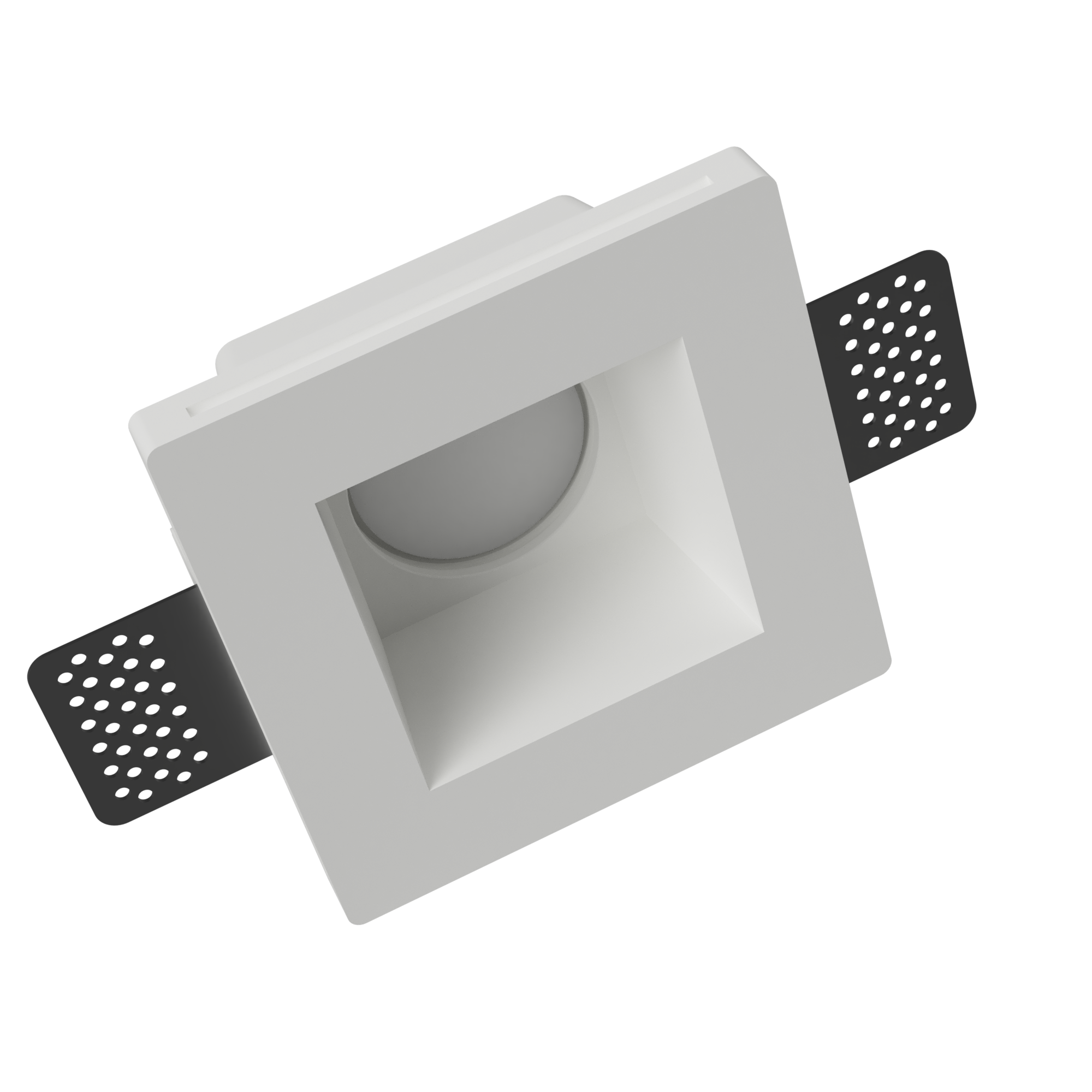 Faretto in gesso da incasso quadrato per lampade GU10