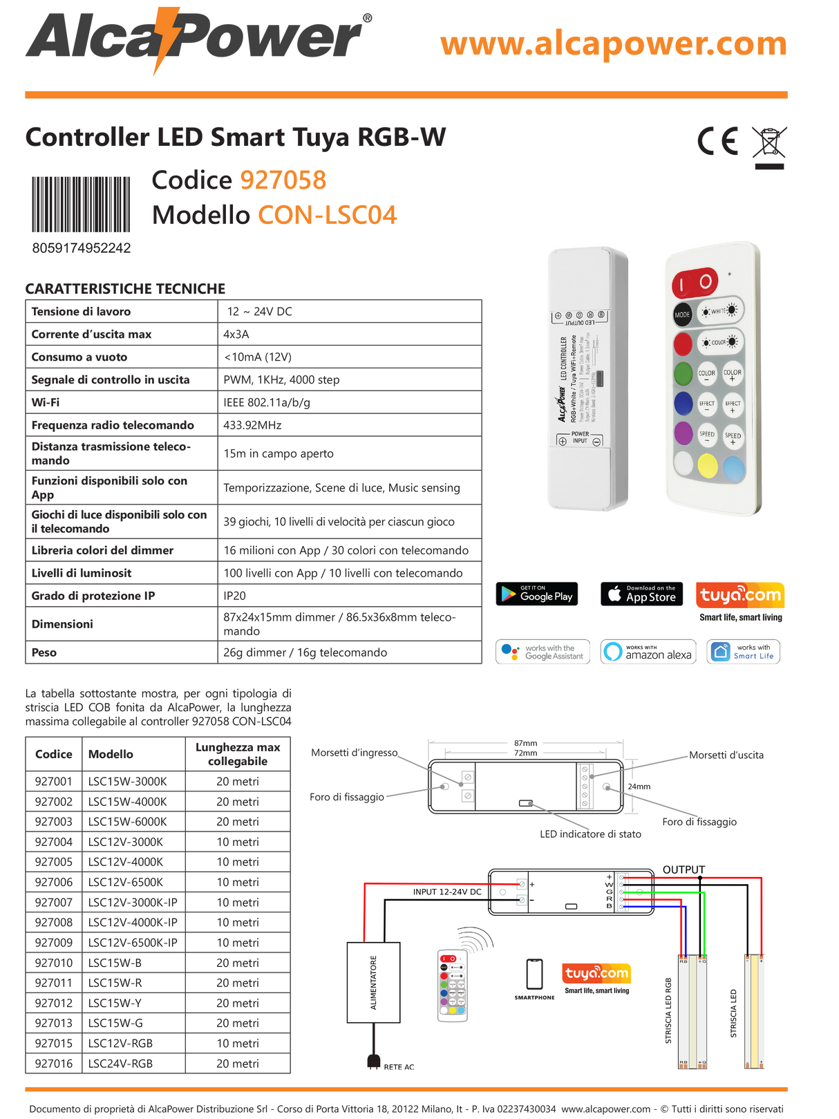 Tuya RGB-W Smart LED Controller 