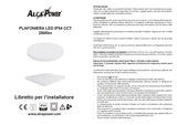 Plafoniera LED IP54 CCT 24W 2000lm quadra bianca