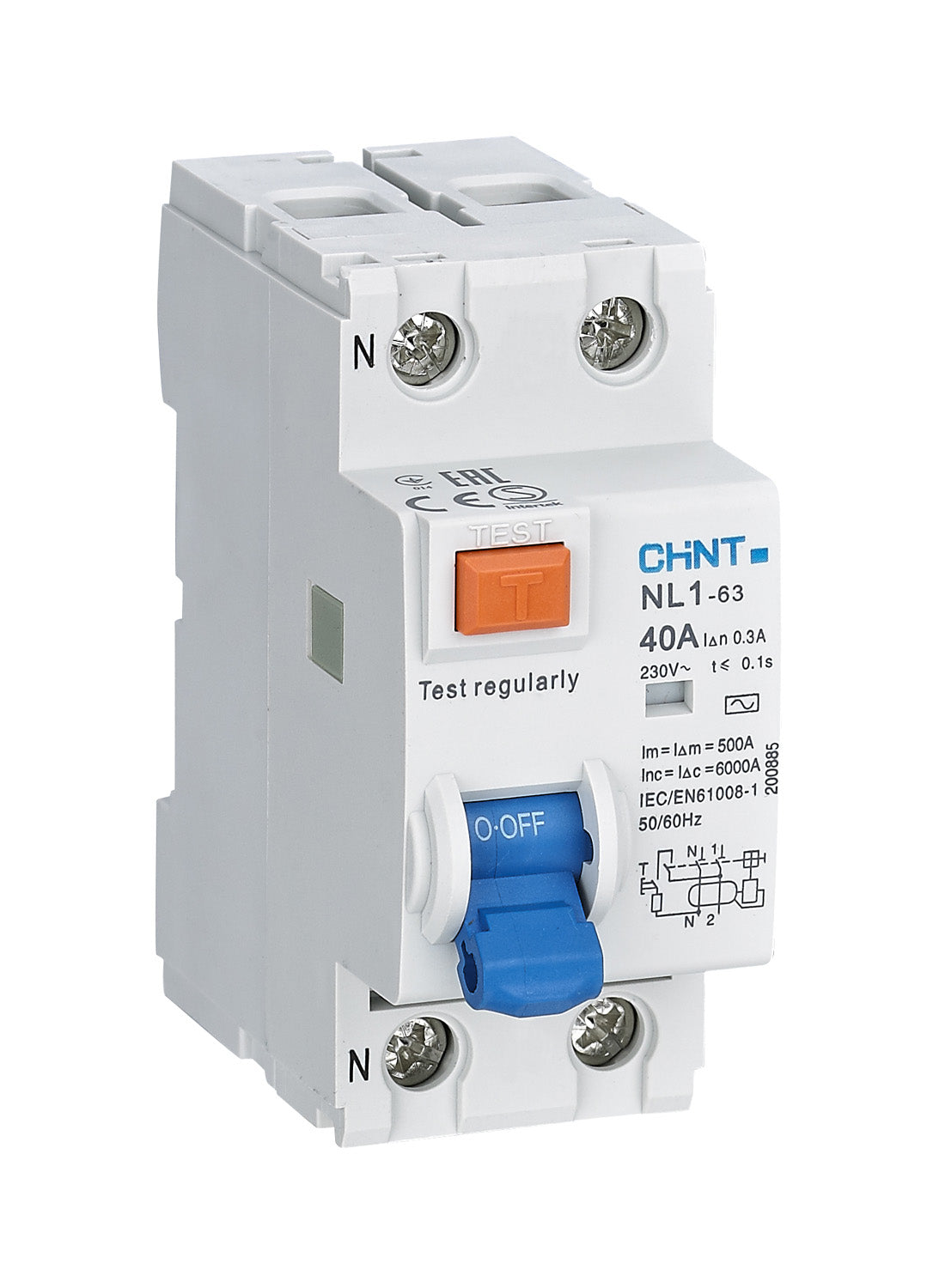 Pure differential switch 2P 25A 30mA 6kA Type AC - CHINT