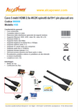 Cavo HDMI 5 metri 2.0a - 4K-2K Spinotti 19+1 pin Oro - ALCAPOWER