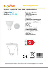 Lampadina GU10 LED 230V 7W 540lm luce naturale 4000K GU10 Dimmerabile - ALCAPOWER