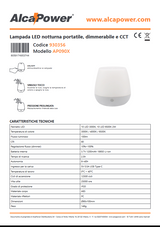 Lampada LED notturna portatile dimmerabile CCT