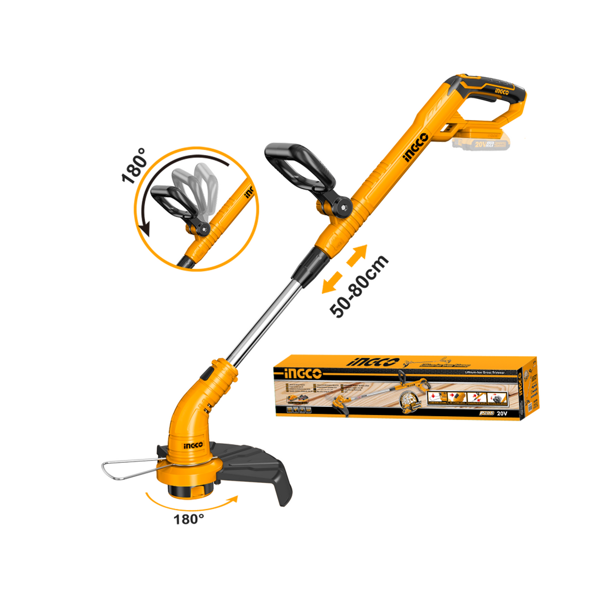 INGCO 20V telescopic trimmer 300MM (battery and charger not included) 