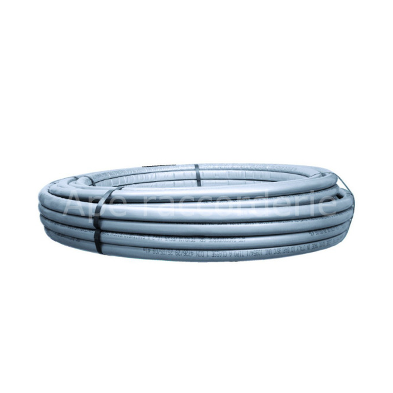 Coated multilayer pipe for heating and sanitary. Measures 26 x 3.0