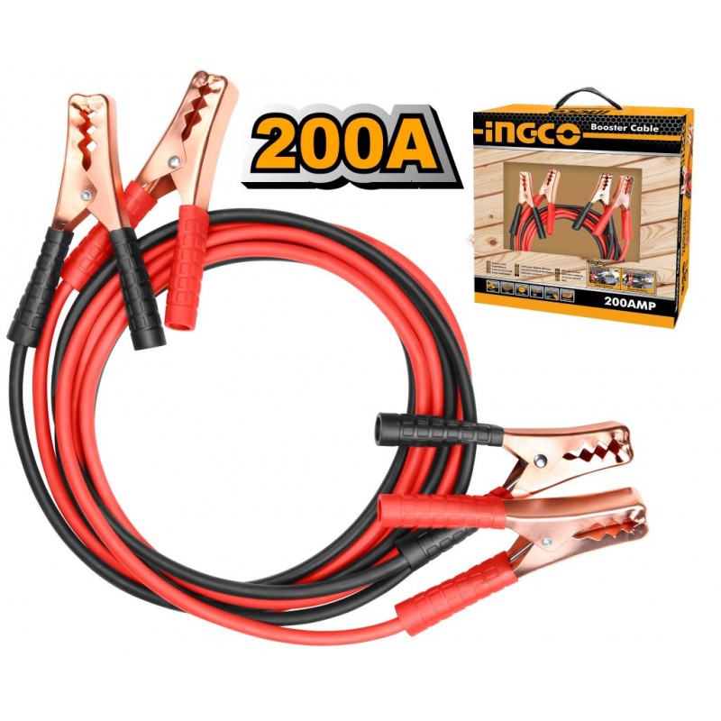 Cables bateria coche 200A 2.5MT INGCO