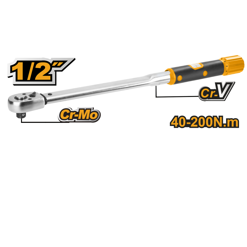 Torque wrench 40-200NM 530MM - INGCO 