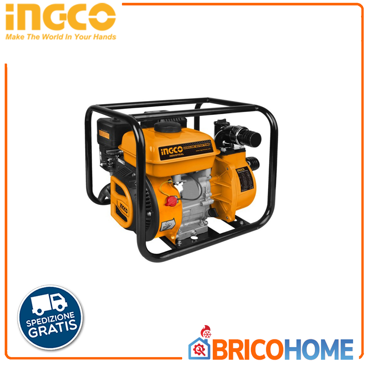 INGCO 7.0 HP 2'' petrol motor pump