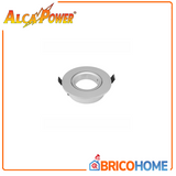 Round white adjustable recessed spotlight holder
