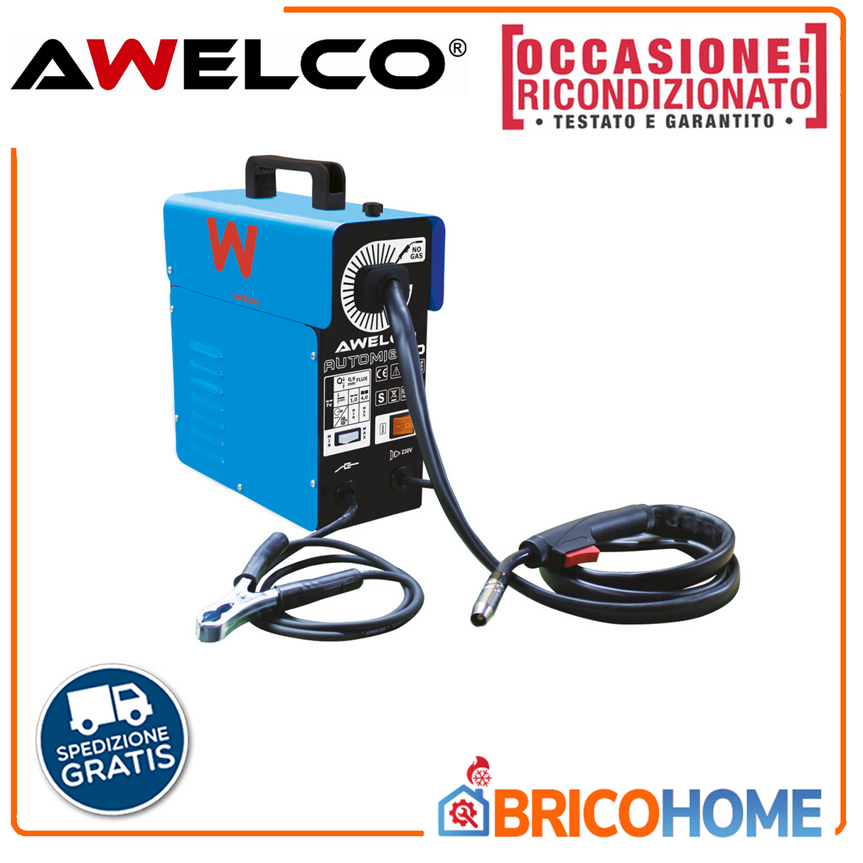 Saldatrice AWELCO AUTOMIG 130 filo continuo senza gas - RICONDIZIONATO