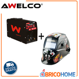 Saldatrice inverter elettrodo Awelco ARC 250 + elmetto autoscurante HELMET-3000-E JOKER