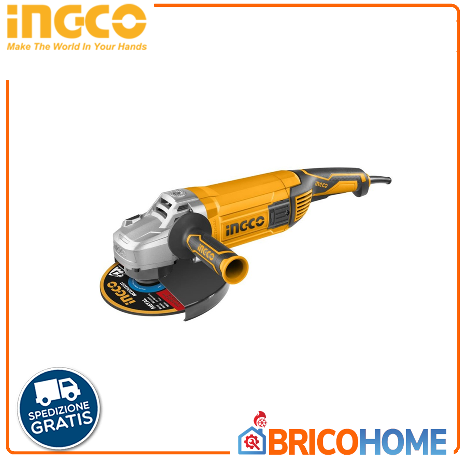 Angle grinder 230MM 2400W INGCO