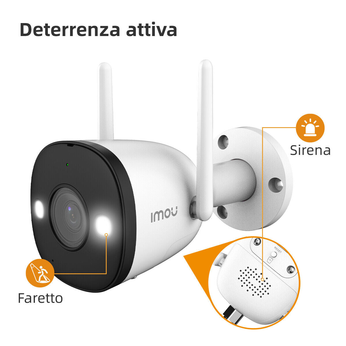 Telecamera Bullet IP - WiFi Full HD 2Mpxl IPC-F22FEP IMOU