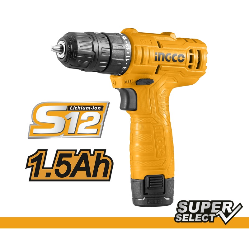 INGCO 12V 1.5Ah screwdriver drill
